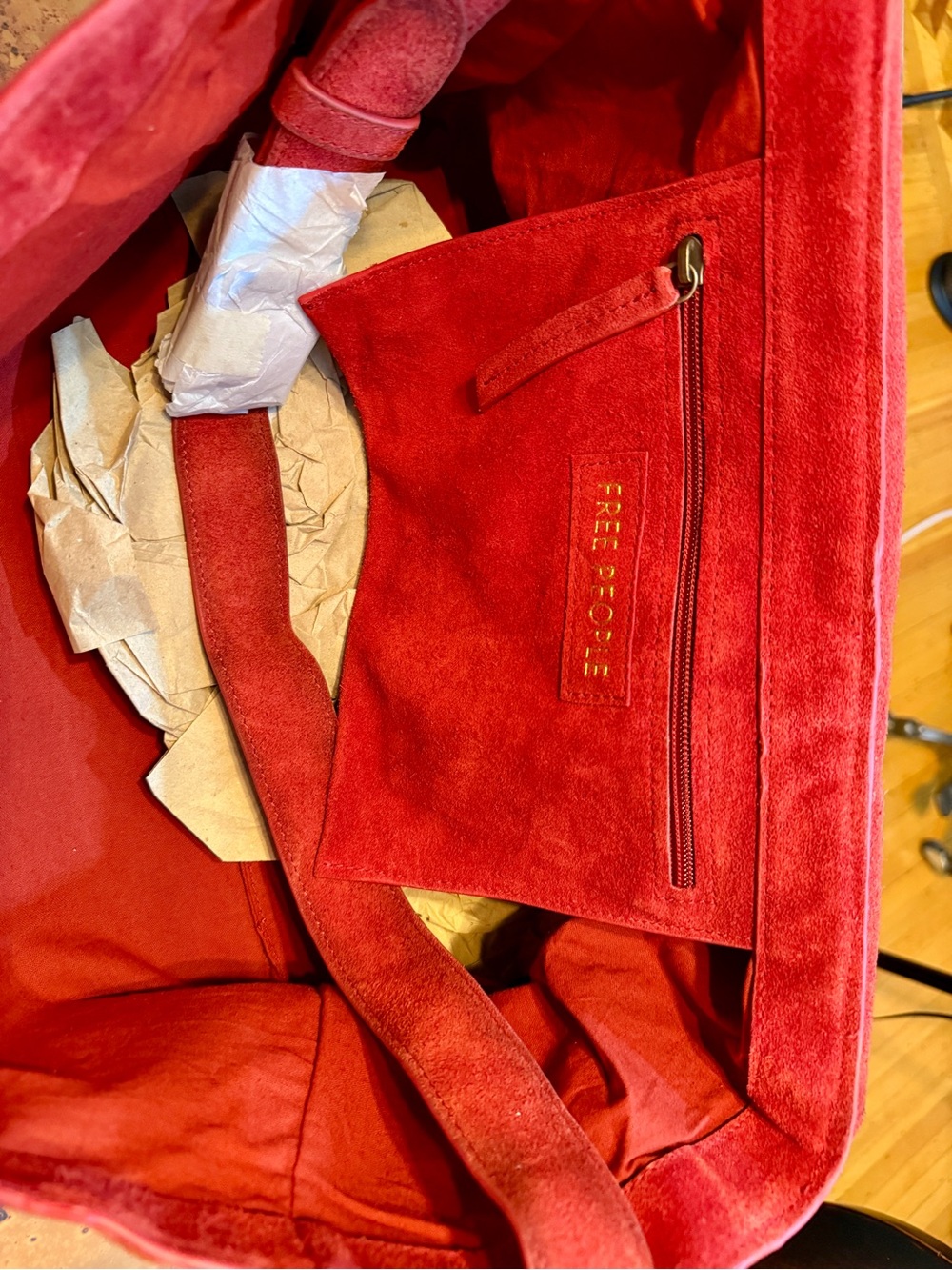 Free People Lotte Suede Messenger Bag, NWT - Picture 8 of 10